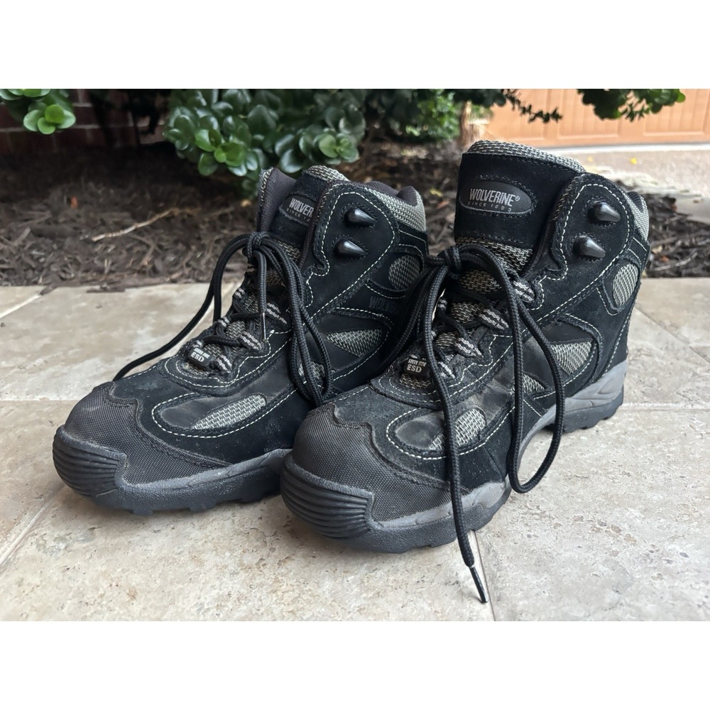 Wolverine Athletic Mid W02074 Steel Toe Black Work Boot⭐️Size 9.5 M⭐️Never Worn